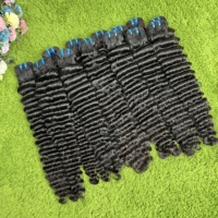 Lots de Cheveux Naturels Bruts du Cambodge en Gros, Cuticules Alignées, Ondulation Profonde, 100% Cheveux Humains Vierges Double Drawn