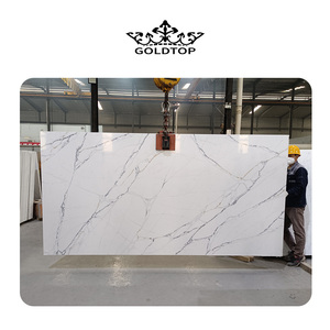 Goldtop 3226*1626mm 5106 Calacatta Paonazzo Extra impreso cuarzo Artificial piedra cuarcita cocina encimera losa tocador - Product Image 1