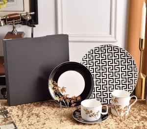 Best-selling European Luxury Bone China 5-Piece Dinnerware Set-American Style <b>Dishwasher</b> Safe - Product Image 1