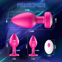 Analplug Sexspielzeug Vibrator 3-teiliges Silikon-Buttplug-Trainingsset mit Fernbedienung Prostata-Massagegerät Erwachsenenspielzeug für Frauen und Männer