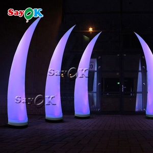 Tổ chức sự kiện bên lối vào inflable <span class=keywords><strong>Cone</strong></span> chiếu sáng Elephant hấp dẫn Wedding party trang trí sân khấu <span class=keywords><strong>Led</strong></span> ánh sáng <span class=keywords><strong>Inflatable</strong></span> tusk - Product Image 1