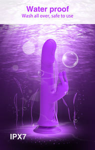 Medizinisches Silikon-Sexspielzeug für Erwachsene mit 10 Modi, Stimulierender Teleskop-Vibrator mit Saugfunktion und Heizung für Frauen - Product Image 4