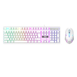 AOC KM100 <b>Wired</b> Gaming <b>Keyboard</b> Mouse Combo 104 Keys RGB Backlit Multimedia Keys For Desktop Laptop - Product Image 2