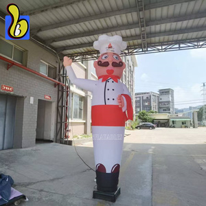 Popular Tipo de bailarina de aire, bailarina de <span class=keywords><strong>cielo</strong></span> de cocinero inflable promocional para restaurante, impresión personalizada - Product Image 2
