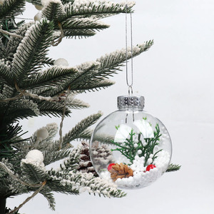 8cm Shatterproof Colorful Seamless Clear PET <b>Christmas</b> Balls 24Pcs Xmas <b>Tree</b> Window Hanging Ornaments - Product Image 2
