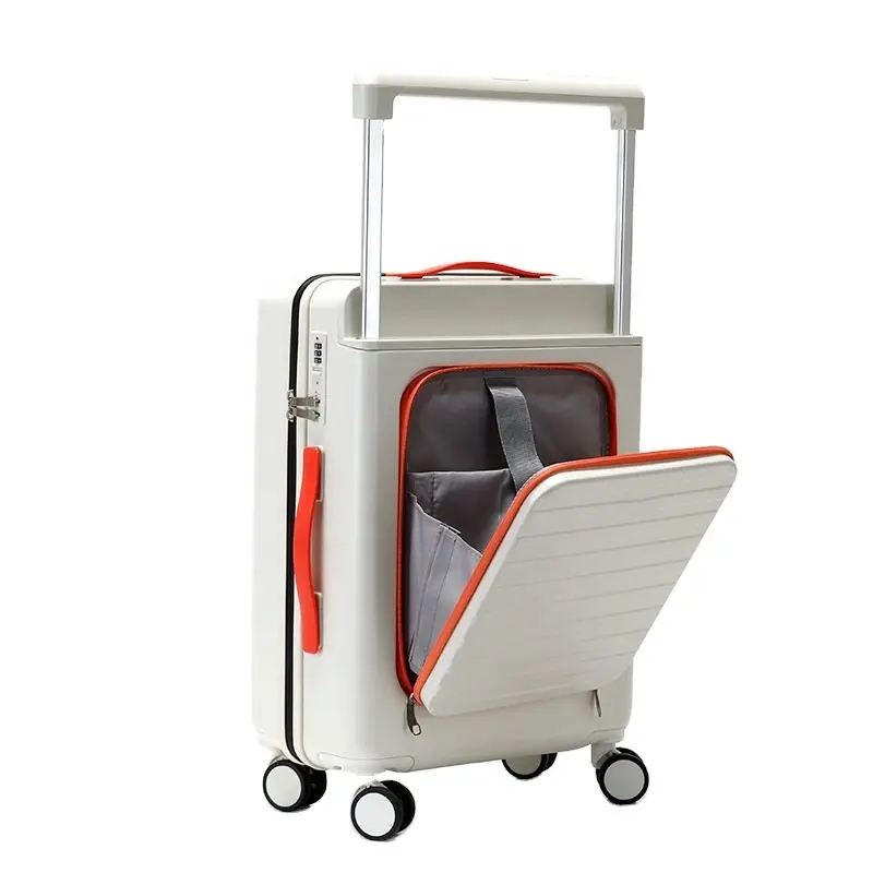 Gepäck und Taschen Made in China Neues klares Gepäck 8 Räder Spinner Travel Set Trolley Case Gepäck PC