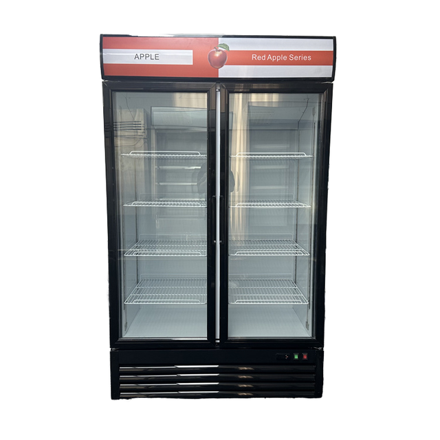 Good Price High Quality Commercial Double Door Soft Drinks Display Fridge Supermarket 2 Door Cool Drink showcase Refrigeration