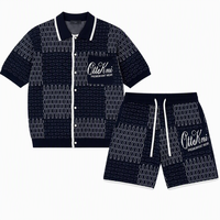 Pull jacquard en jersey de coton à manches courtes pour homme, avec logo personnalisé, maille ajourée, crochet d'été, à capuche, respirant