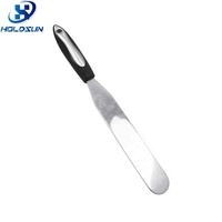 Grattoir à crème pour gâteau en acier inoxydable long et droit, écologique et professionnel, avec poignée souple pour la pâtisserie et la décoration de gâteaux