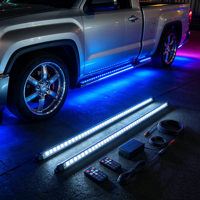 Kit d'éclairage LED sous carrosserie pour voitures, double rangée, étanche IP68, RGBIC, à effet de poursuite, 6 pièces
