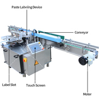 Machine automatique de collage d'étiquettes fiscales pour boîtes, machine d'étiquetage de boîtes avec timbre fiscal, machine d'étiquetage de boîtes avec bande adhésive