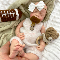 Poupée Bébé Reborn Fille en Silicone Réaliste de 17 Pouces, Détails Réalistes, Corps Entièrement en Silicone, Idéale pour Collectionneurs, Utilisation Thérapeutique, Cadeau de Noël
