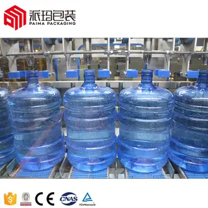 Línea de producción de agua pura, barril grande totalmente automático, 150 - 1200 bph, 18,9l, 5 galones