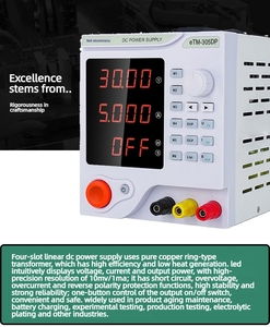 eTOMMENS Alimentation électrique CC linéaire réglable à faible ondulation eTM-605DF Affichage à 4 chiffres 60V 5A - Product Image 4