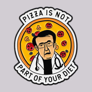 Hài hước Bác Sĩ Trích Dẫn Men Pin Pizza Thổ Cẩm Pines Ve Áo Chân Huy Hiệu trên Ba Lô Quần Áo Phụ Kiện Trang Sức Thời Trang Quà Tặng Sinh Nhật - Product Image 1