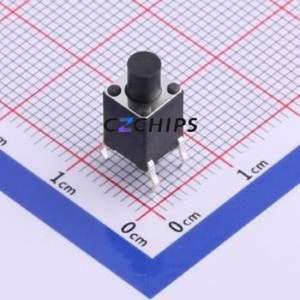 K2-6645DP-Q4SW-04 Tactile Switch Through hole Component (THT)-4P,6x6mm Switch 2.5N Through Hole 6mm 6mm - Product Image 1