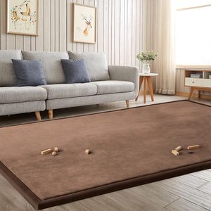 New Brown Yoga tập thể dục trong nhà Tatami Thảm phòng khách êm dịu Mat thảm tùy chỉnh childrenproof không trượt Bộ nhớ bọt sàn mat - Product Image 1