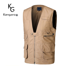 Prezzo di fabbrica Su Misura In Cotone Traspirante Fotografo Lavoro Uomo Gilet Multi-Tasche - Product Image 1