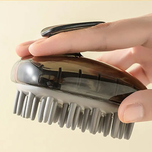 Masseur de cuir chevelu en silicone antidérapant à poils doux, brosse de lavage capillaire amovible pour le corps - Product Image 4