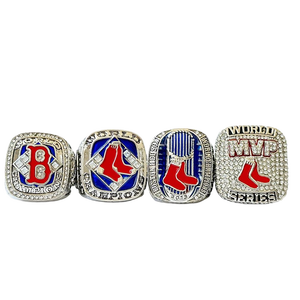 Juego de 9 Anillos de Campeón de los Boston Red Sox, Disponibles en Fábrica, Joyería Retro, Popular en Europa y América, Regalos de Joyería para Hombre - Product Image 5