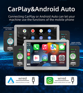 Autoradio CarPlay <span class=keywords><strong>5</strong></span> pouces avec écran tactile Android <span class=keywords><strong>Auto</strong></span> filaire, protection des câbles de charge USB, autoradio MP5 universel - Product Image 4