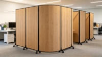 Cloison mobile en tissu au design moderne, cloison pliable portable pour bureau, maison, studio
