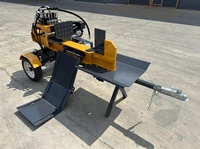 Pencacah kayu bakar elektrik 18 Ton, pemroses kayu hidrolik 500 mm, motor 15 kW 400V 3 fase, otomatis penuh, pisau X, garansi 1 tahun