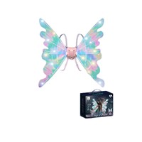 Ailes de fée pour garçons et filles, accessoires de dos pour les stands de rue et les marchés nocturnes, ailes de papillon arc-en-ciel électriques lumineuses, jouet