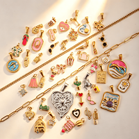 Élégants breloques étanches DIY pour fermoir de bikini, plaqué or 18 carats, pendentif pour maillot de bain et pantoufles, accessoires bijoux en acier inoxydable