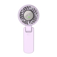 Ventilateur portable pliable H20 en gros, ventilateur de cou rechargeable 3600 mAh, 5 vitesses, moteur sans balais, affichage numérique, ventilateur de refroidissement personnel