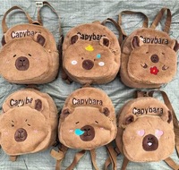 Porte-monnaie zippé en peluche Capybara mignon, tendance 2025, de Yiwu, avec porte-clés et sac de présentation – Vente chaude