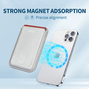 Portefeuille de téléphone pour homme Slim Fashion Magsafe, en cuir PU, avec protection RFID, porte-cartes magnétique, étui pour cartes magnétiques pour iPhone - Product Image 3