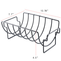 Estante para barbacoa al aire libre, estante para carne y cordero, esqueleto para utensilio con pollo, pavo, comida, pollo y muslos