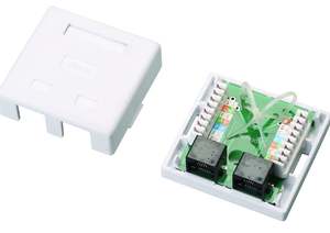 Caja de Conexión Keystone RJ45 Cat6 UTP de Doble Puerto para Montaje en Superficie, Piezas de Telecomunicaciones - Product Image 4