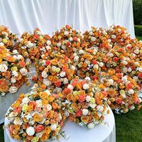 Boule de fleurs artificielle en soie colorée réaliste de 80/70/60/50/40/30 cm pour centre de table décoratif, Fête des Mères, Noël