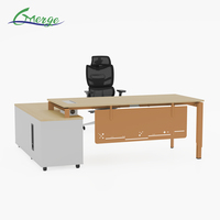 Scrivania Direzionale Moderna in Metallo Premium con Spazio di Archiviazione Integrato per Elegante Postazione di Lavoro per Ufficio Domestico