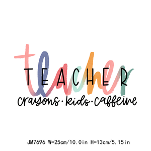 Camiseta de enseñanza Love Inspire para mujer, calcomanías estampadas con transferencia térmica, diseños de profesores, regalo del día para maestro, novedad de <span class=keywords><strong>2022</strong></span> - Product Image 4