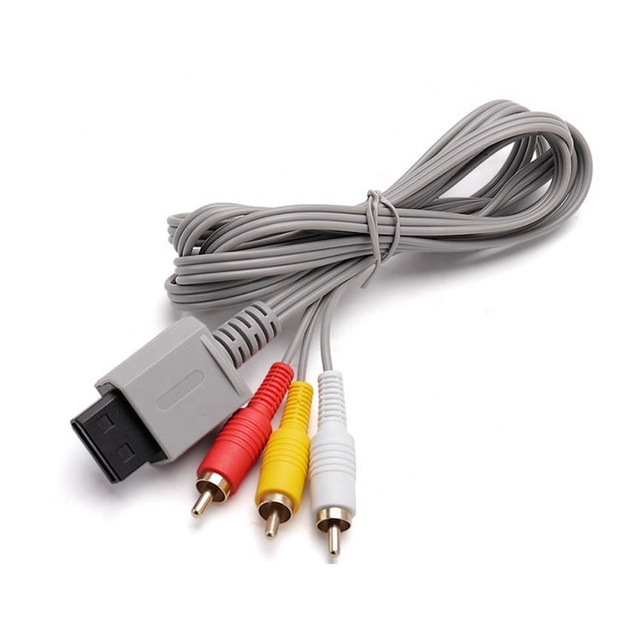 1.8m for Wii Console AV Cable Composite 3 RCA Cable for Nintendo Wii Console RCA