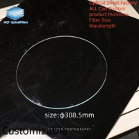 Custom Size Wavelength Bandpass Filter Optical Sheet Round Optical Filter Glass for Scientific Instruments