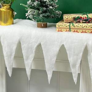 Ventana de Navidad escena de nieve de invierno árbol de Navidad fotografía telón de fondo fiesta nieve <span class=keywords><strong>falsa</strong></span> <span class=keywords><strong>chimenea</strong></span> decoración cubierta de nieve Manta - Product Image 2