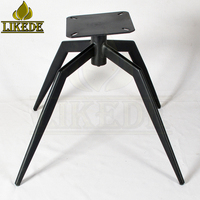 Base pivotante d'araignée inclinée de plaque supérieure biseautée d'inclinaison de fer d'acier noir pour la chaise dinante