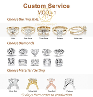 Bague de mariage en argent sterling 925 plaqué or rose, forme couronne royale, avec moissanite, style hip-hop pour homme