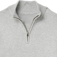 Pull décontracté pour homme confortable à demi-zip en gris - Parfait pour les superpositions d'automne et d'hiver