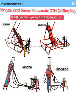 XDQ Serie Pneumatische DTH Boorinstallatie met Gearbox Motor, Draagbaar, Hoge Efficiëntie, Boordiameter 50-90mm, Max. 15m-25m Diepte - Product Image 3