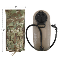 KRYDEX-Sac à Eau Tactique pour Gilet, Camo 500D Cordura, Camping, Randonnée, 3L