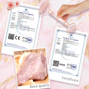 2025 mujeres de lujo Venta caliente BeautifulGHM 100% <span class=keywords><strong>cuarzo</strong></span> <span class=keywords><strong>rosa</strong></span> piedra Gua Sha para regalo - Product Image 2