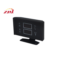 ZJY Voltmeter Digital Universal Berkualitas Tinggi 2-in-1 12v/24v untuk Mobil + Pengukur Suhu Air 52mm Termometer 100% Teruji 12