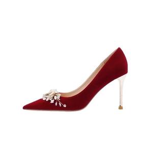 Chaussures de mariée Mary Jane pour femmes, à enfiler, talon carré, dessus en cuir véritable, semelle extérieure en EVA antidérapante, tendance mode été - Product Image 1