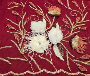 Hermosa flor bordada tela de encaje de malla de tul 100% poliéster orgánico más vendido para vestidos de noche uso de prendas - Product Image 2