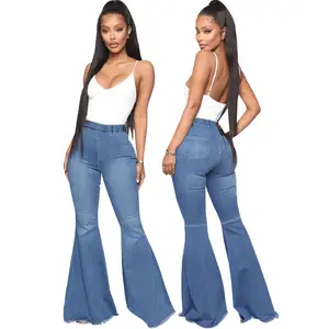 Flared Pants Plus Size Trousers Wide Leg Jeans For Women Jean Boots Woman Denim Clothes For Women Boot Cut Custom